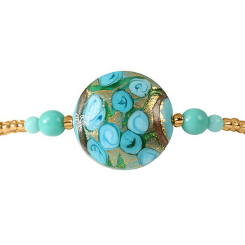 IL MURANO DI FRANCESCA- t&uuml;rkisfarbenes MILLEROSE WRAP 19cm Armband